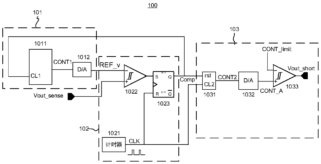 Short-circuit detection circuit and detection method