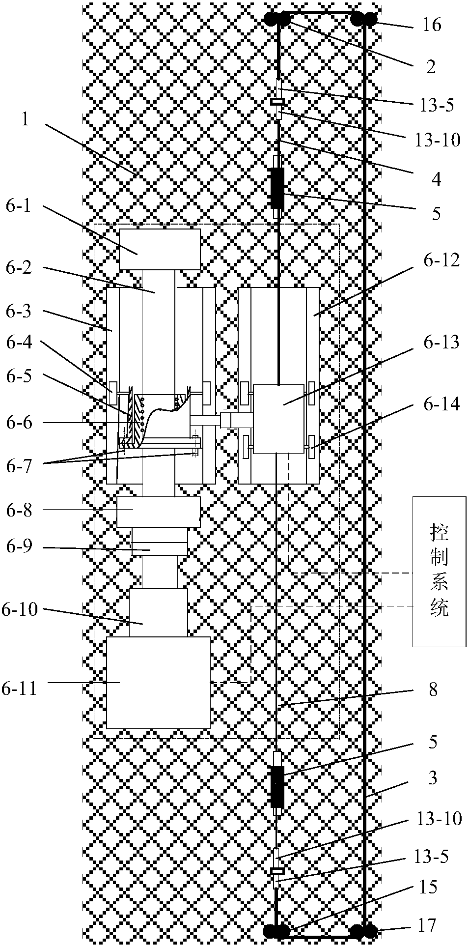 A system and method for actively controlling the deflection of a flexible guide rail rope