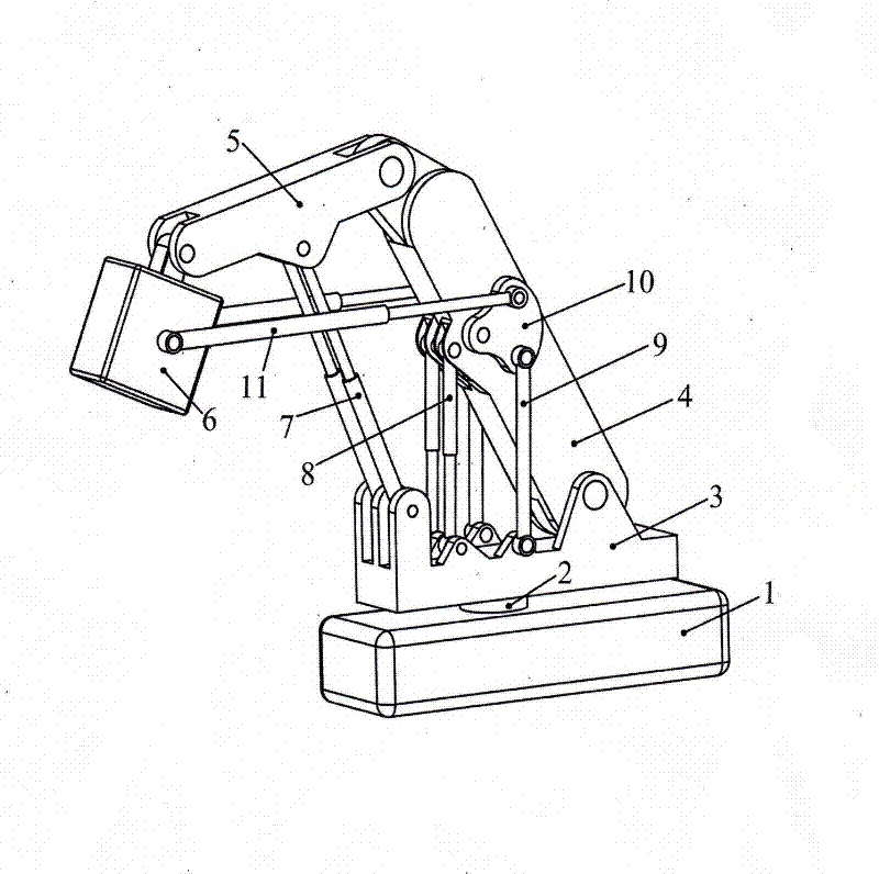 Four-degree-of-freedom series-parallel combined heavy-load mechanical arm