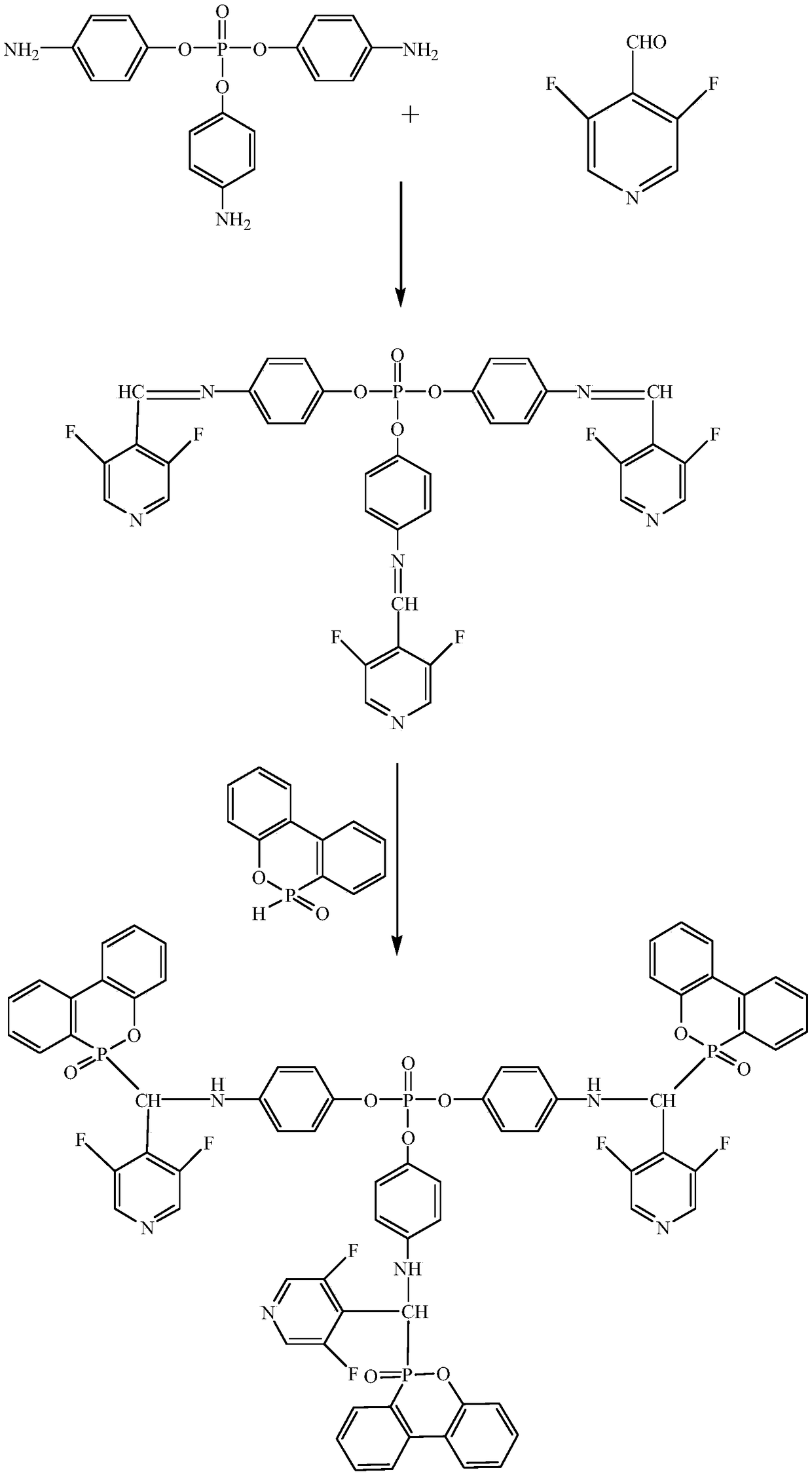 A kind of nitrogen phosphorus-containing surface migration flame retardant and preparation method thereof