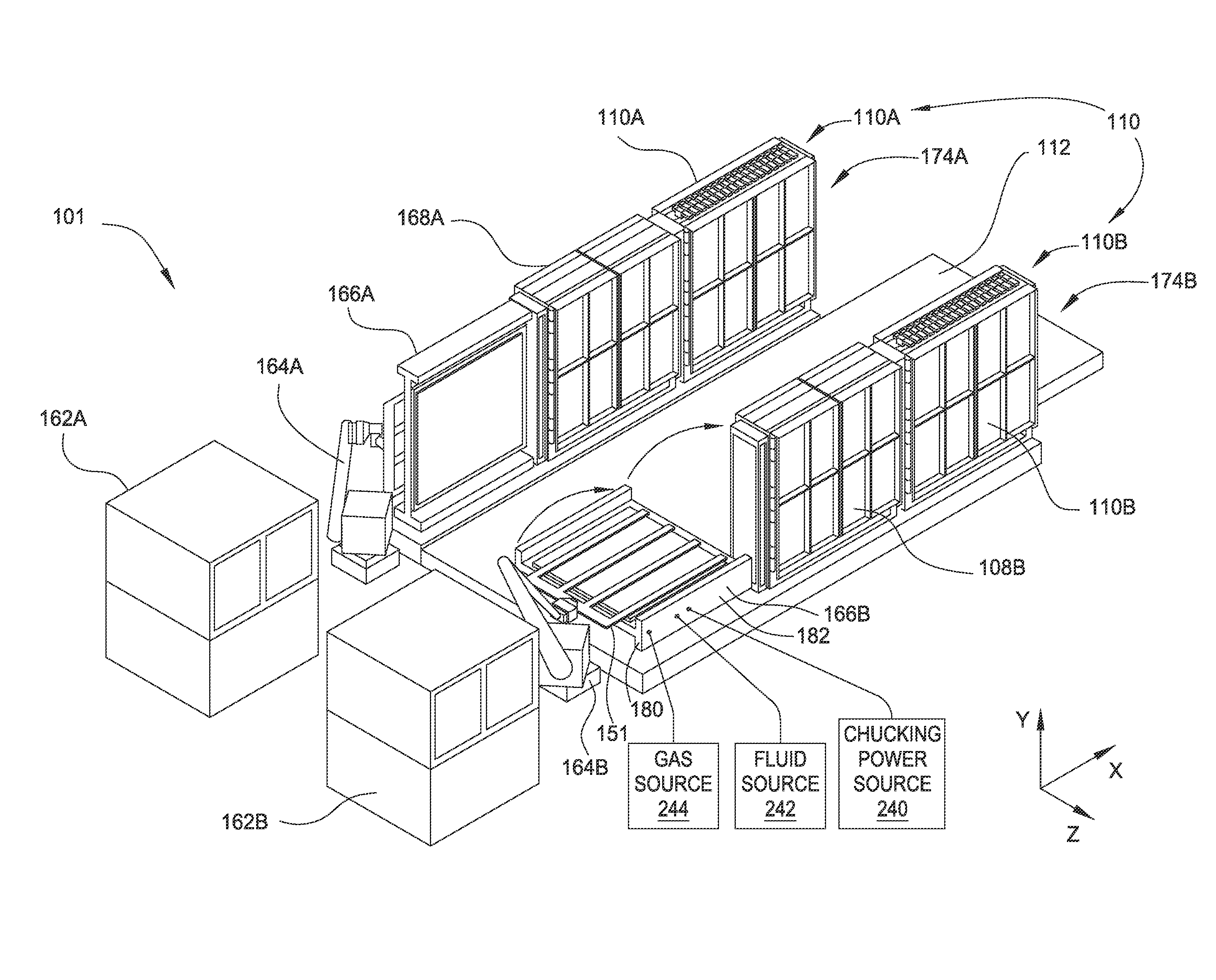 Substrate carrier with integrated electrostatic chuck