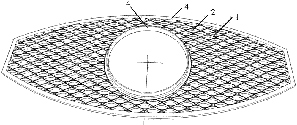 Large-span net ceiling system and mounting method thereof