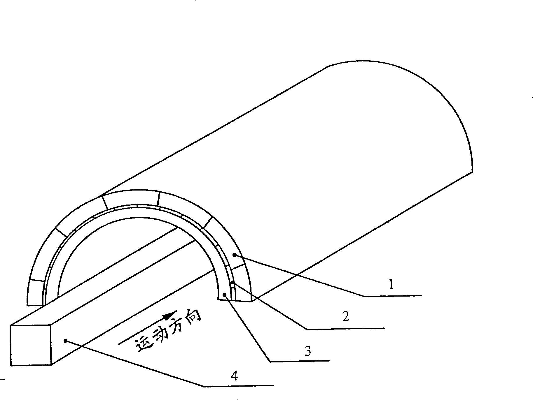 Tunnel type waste heat recovery semiconductor power generation device by temperature difference