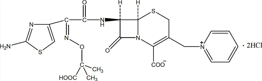 Method for preparing ceftazidime hydrochloride