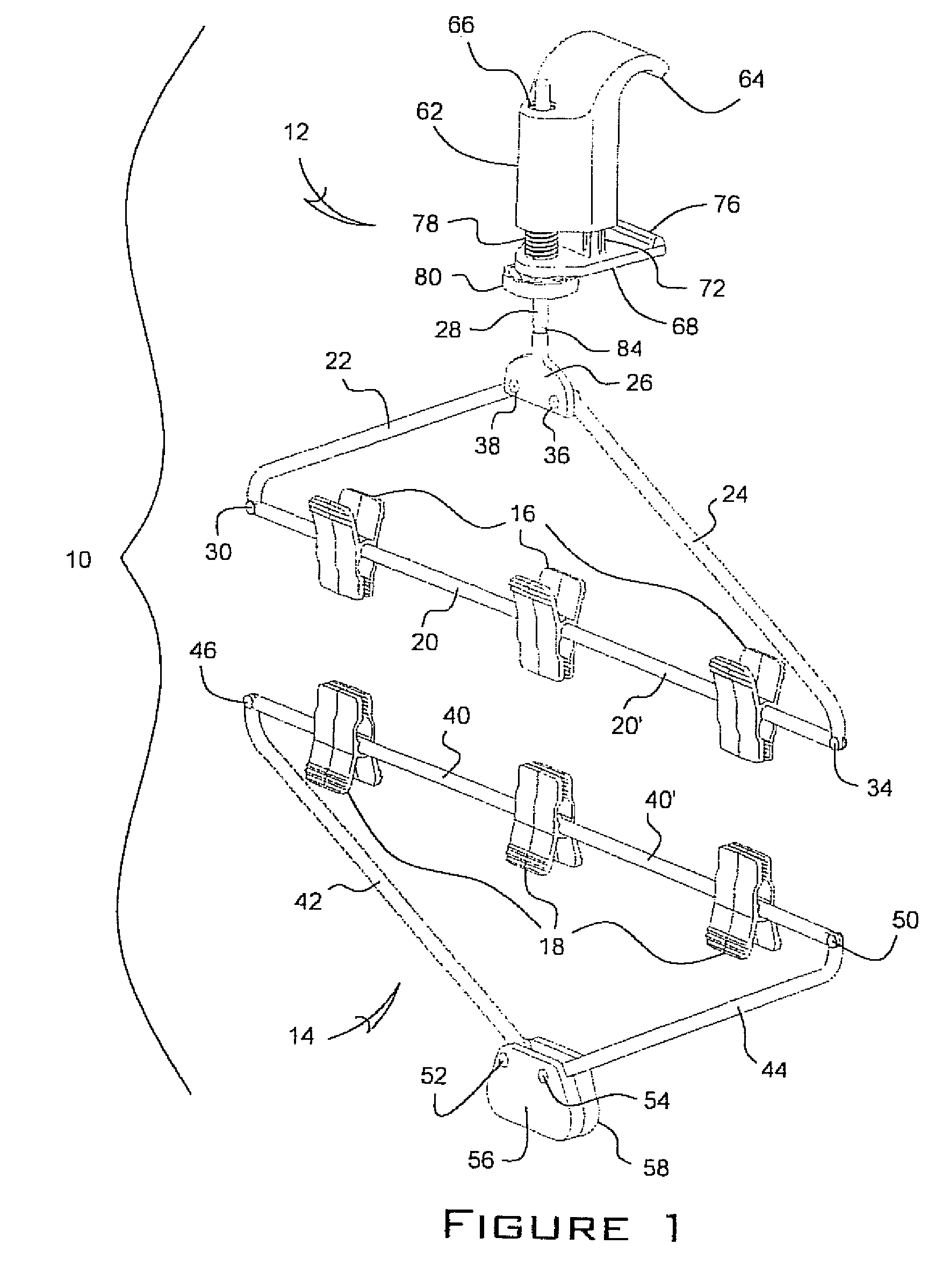 Combination bracket and garment hanger system and assembly mountable to an overhead trim piece associated with a doorway such as for rotatably supporting a garment during steam cleaning
