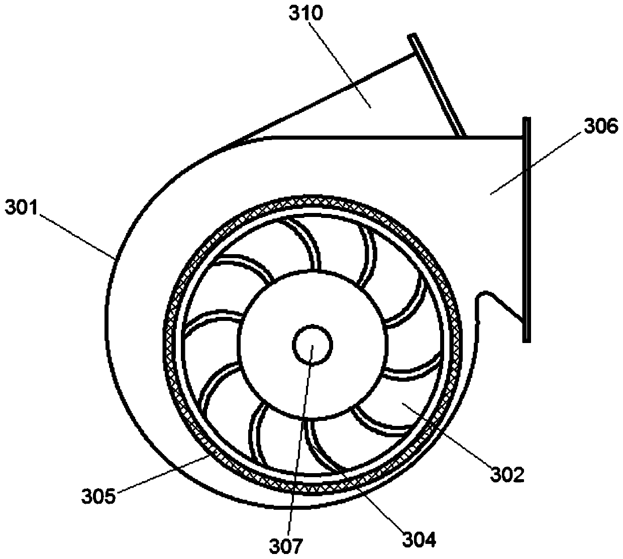 An engineering vehicle air-conditioning device with a dust-proof and anti-blocking fresh air introduction system