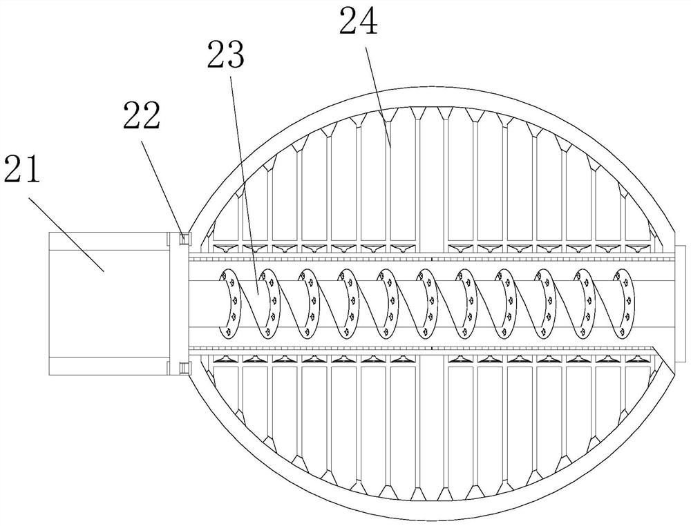 Humidification device for aquatic feed making machine through atomization, diversion, rotation and dispersion