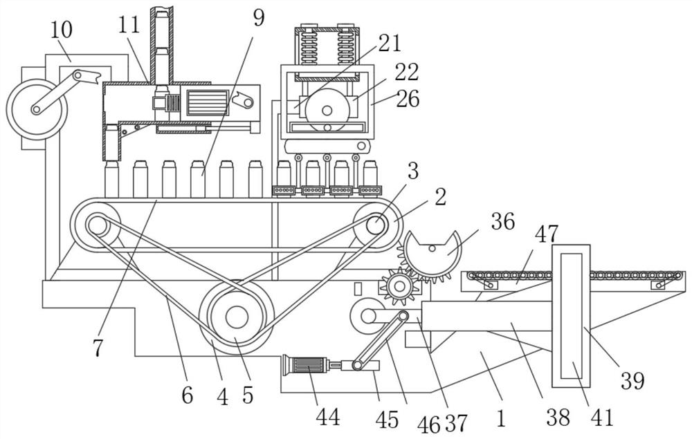 A multi-directional spraying system and spraying process based on glass bottle production