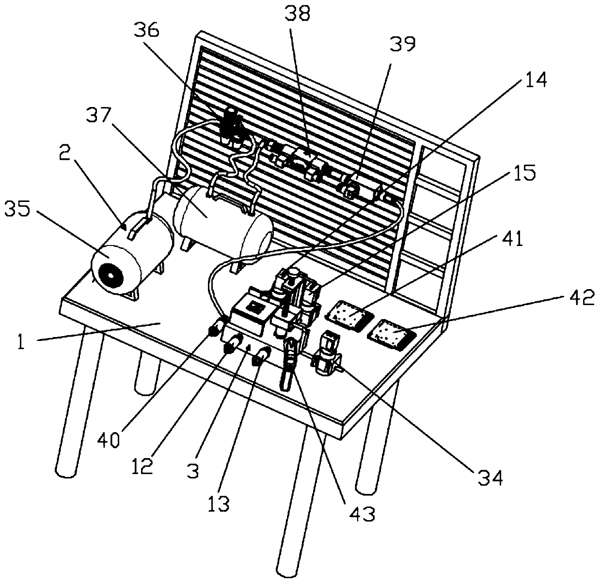 Pneumatic shift solenoid valve integrated characteristic test device and test method