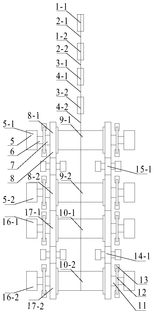 A deep shaft multi-rope winding hoist and winding method