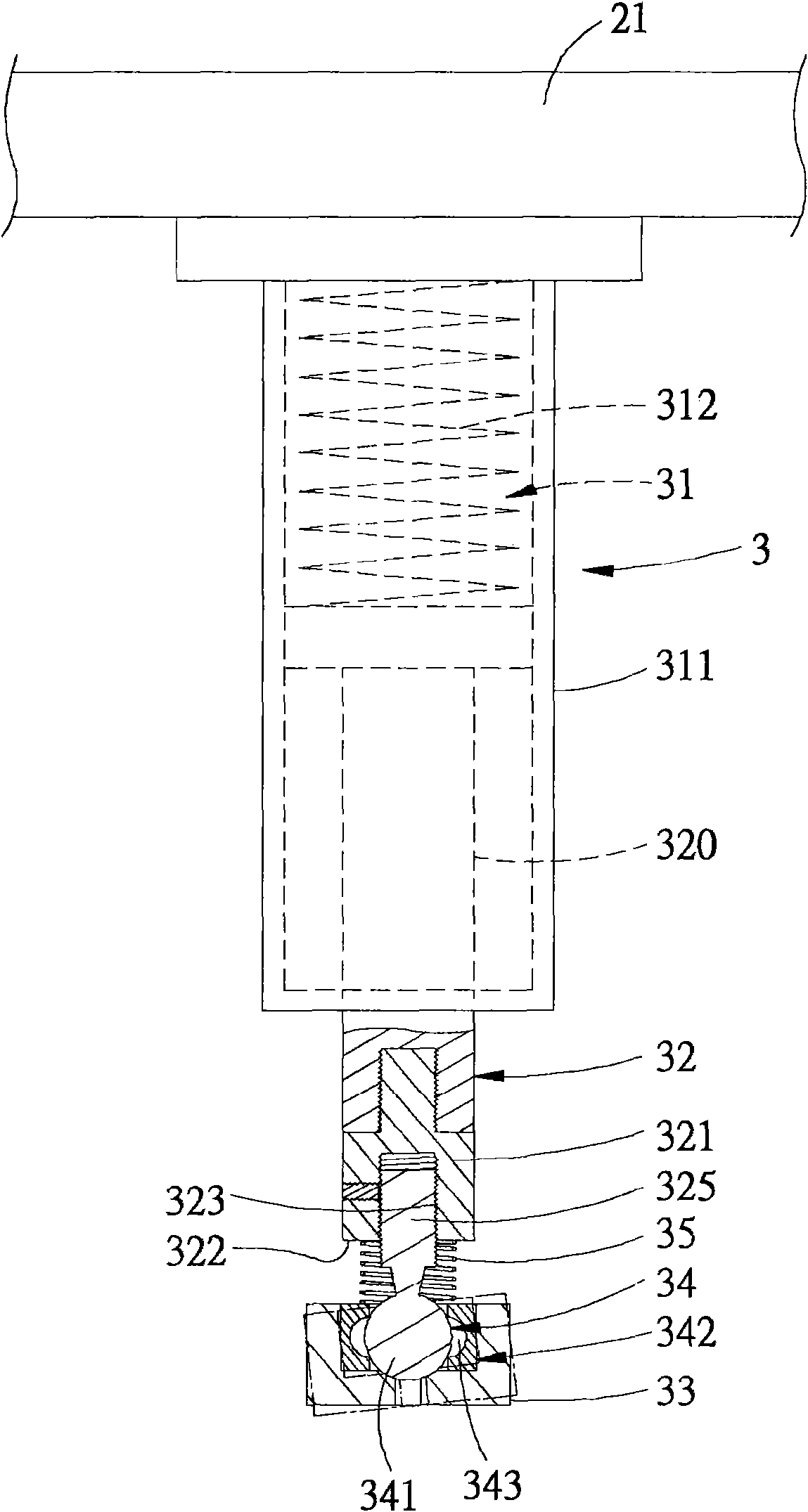 Heat sink press-fitting device and hold-down clamp thereof