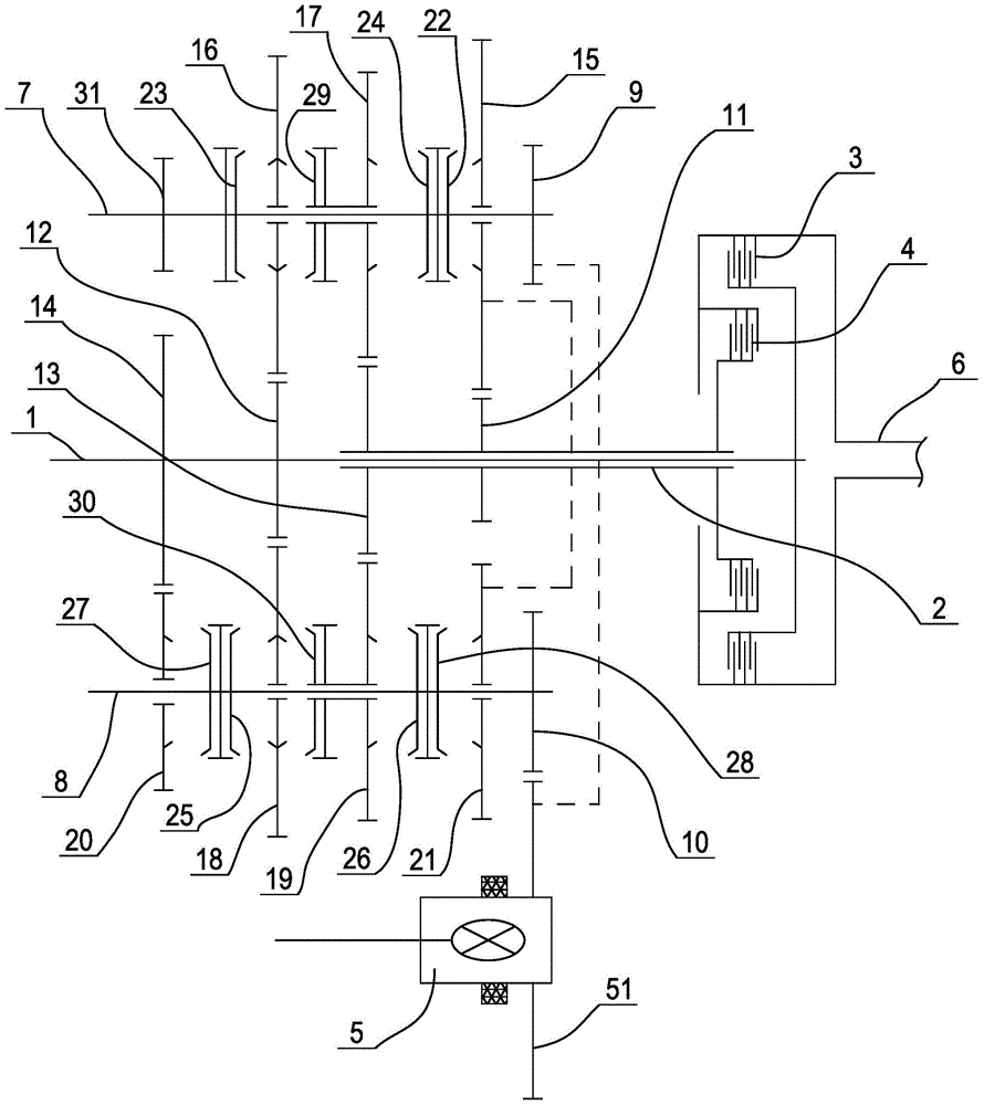 An eight-speed dual-clutch automatic transmission