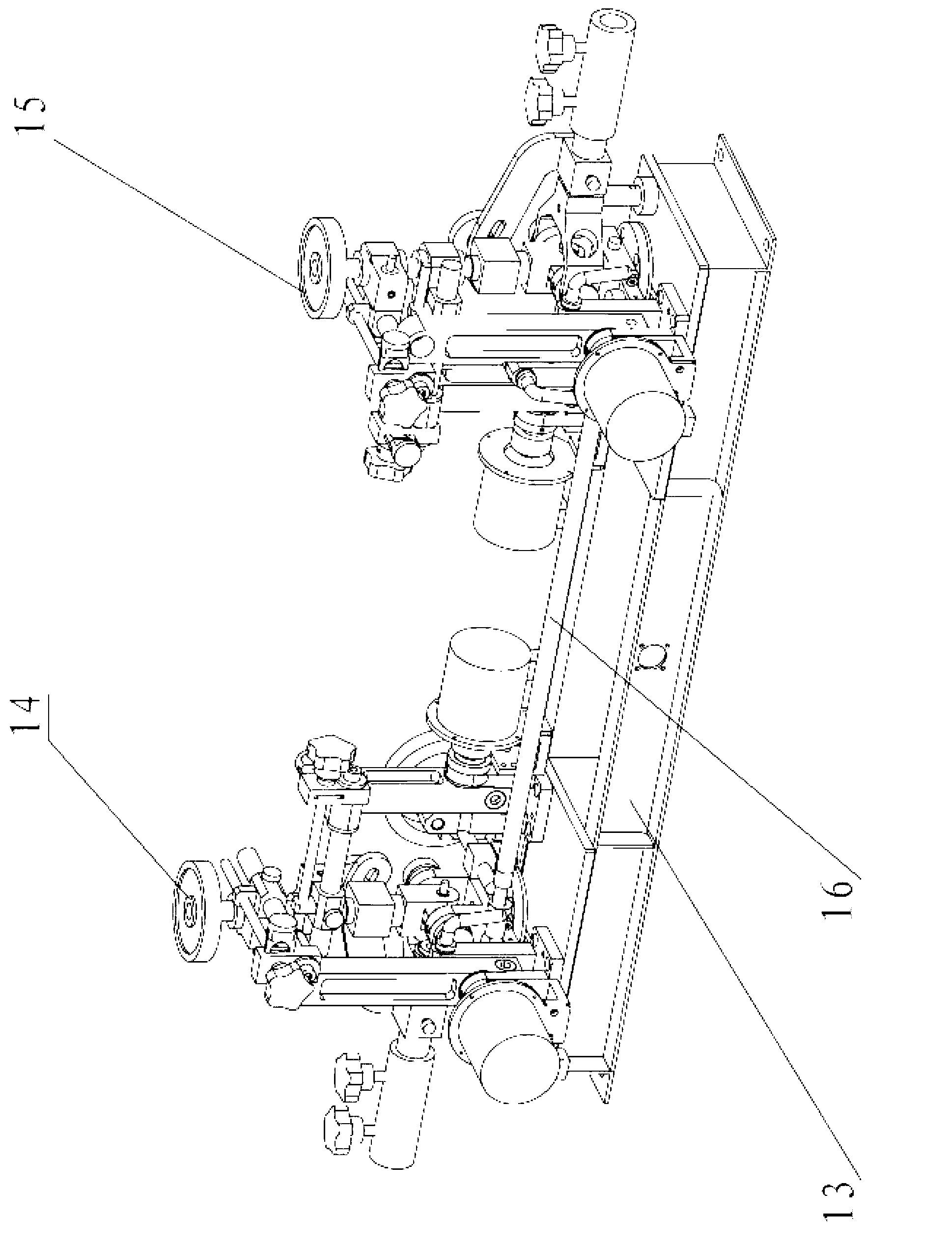 Split assembly and disassembly type device for measuring automobile four-wheel aligner