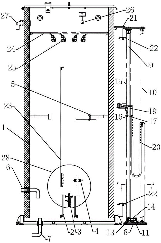 Vertical simulation device