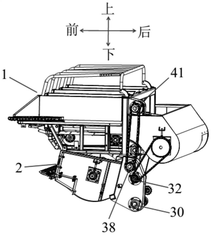 Transmission system with corn upper header