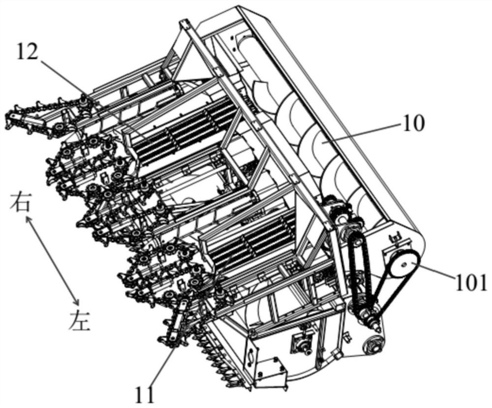 Transmission system with corn upper header