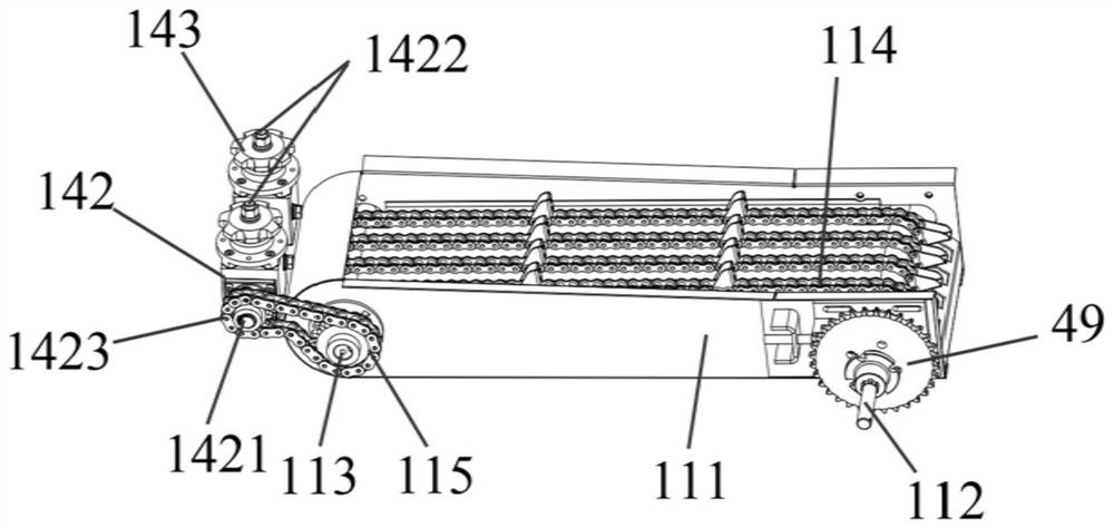 Transmission system with corn upper header