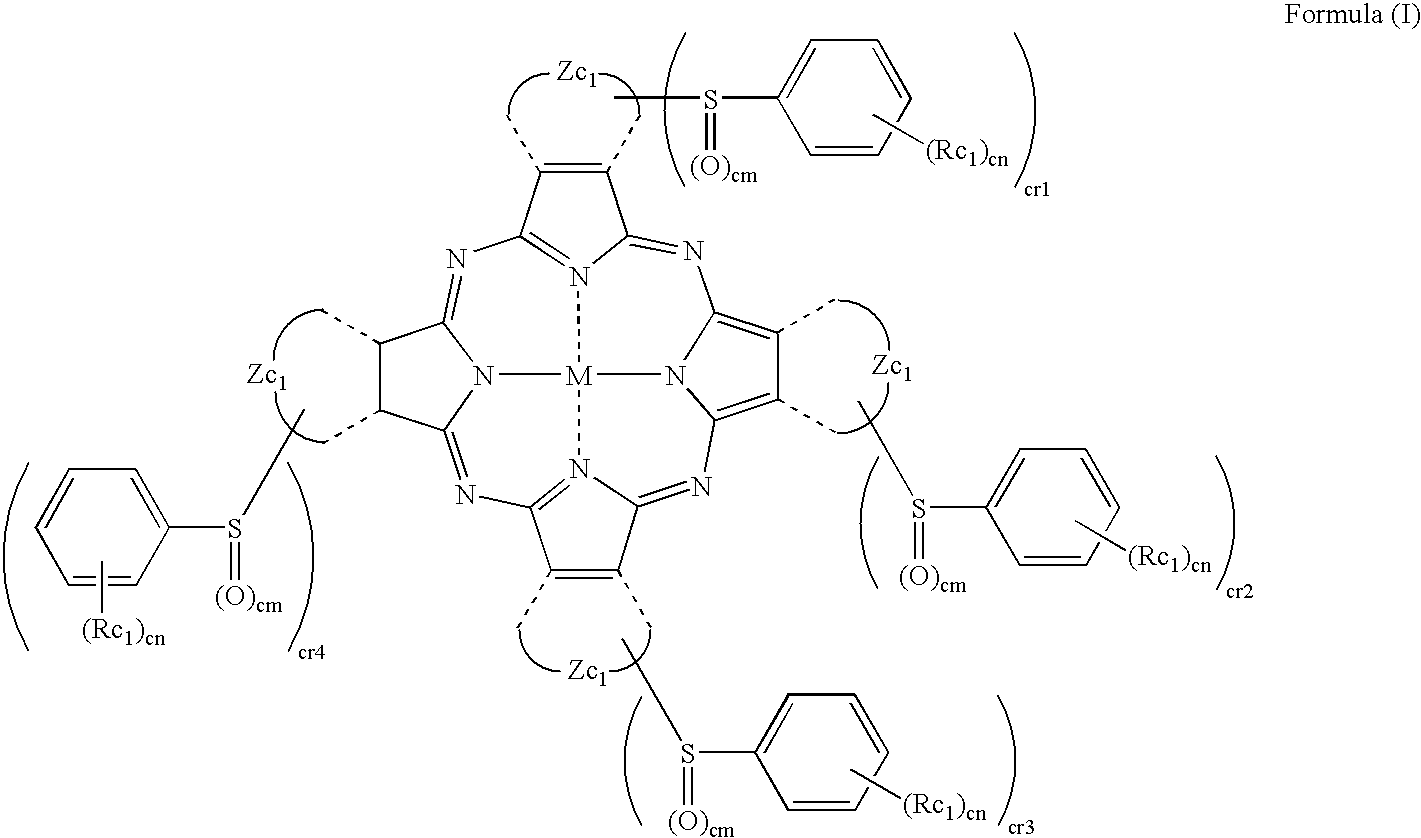 Negative curable dye-containing composition, color filter, and method of manufacturing the same