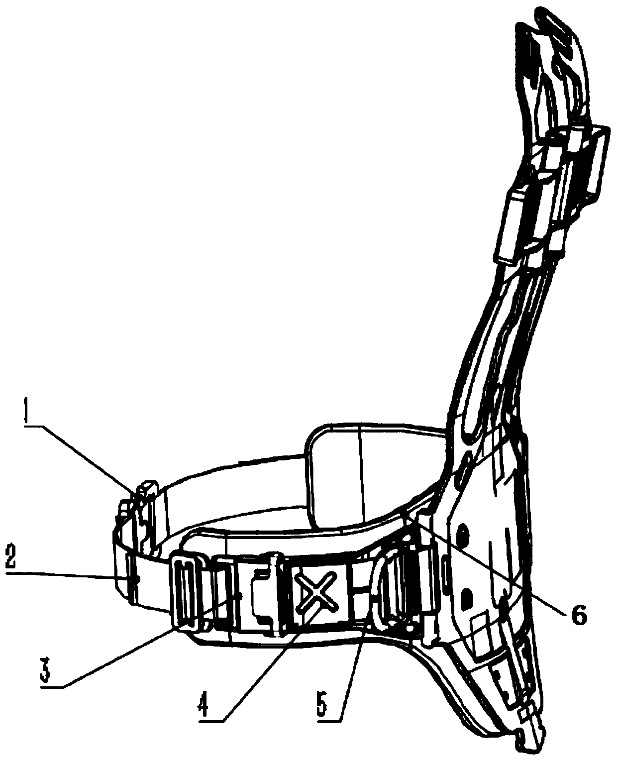 Fire service life safety belt of positive pressure respirator and using method of fire service life safety belt