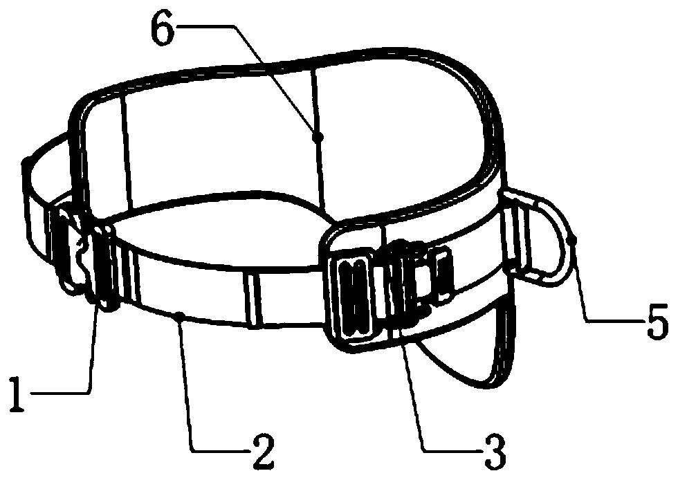 Fire service life safety belt of positive pressure respirator and using method of fire service life safety belt