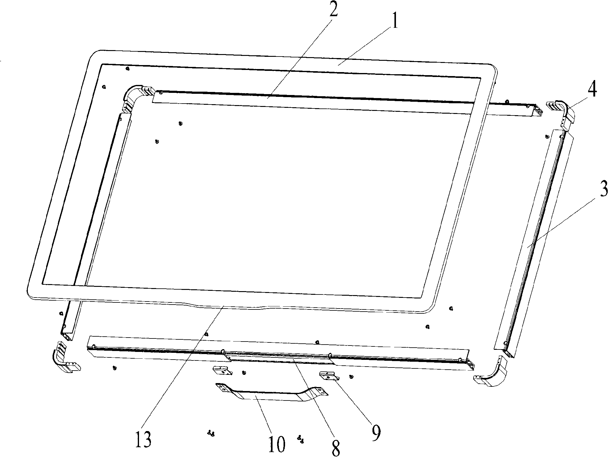 Metal frame of liquid crystal television