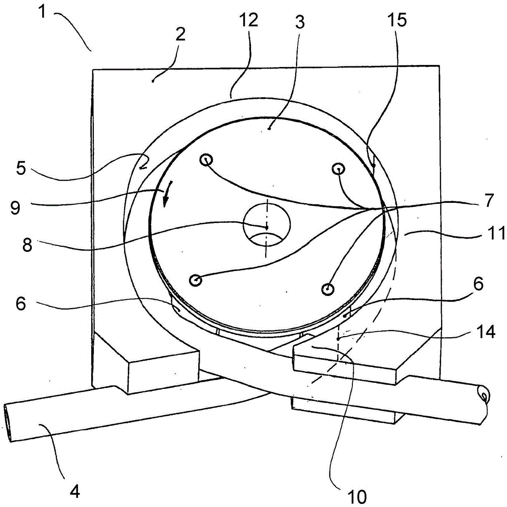 Peristaltic pump having reduced pulsation and use of the peristaltic pump