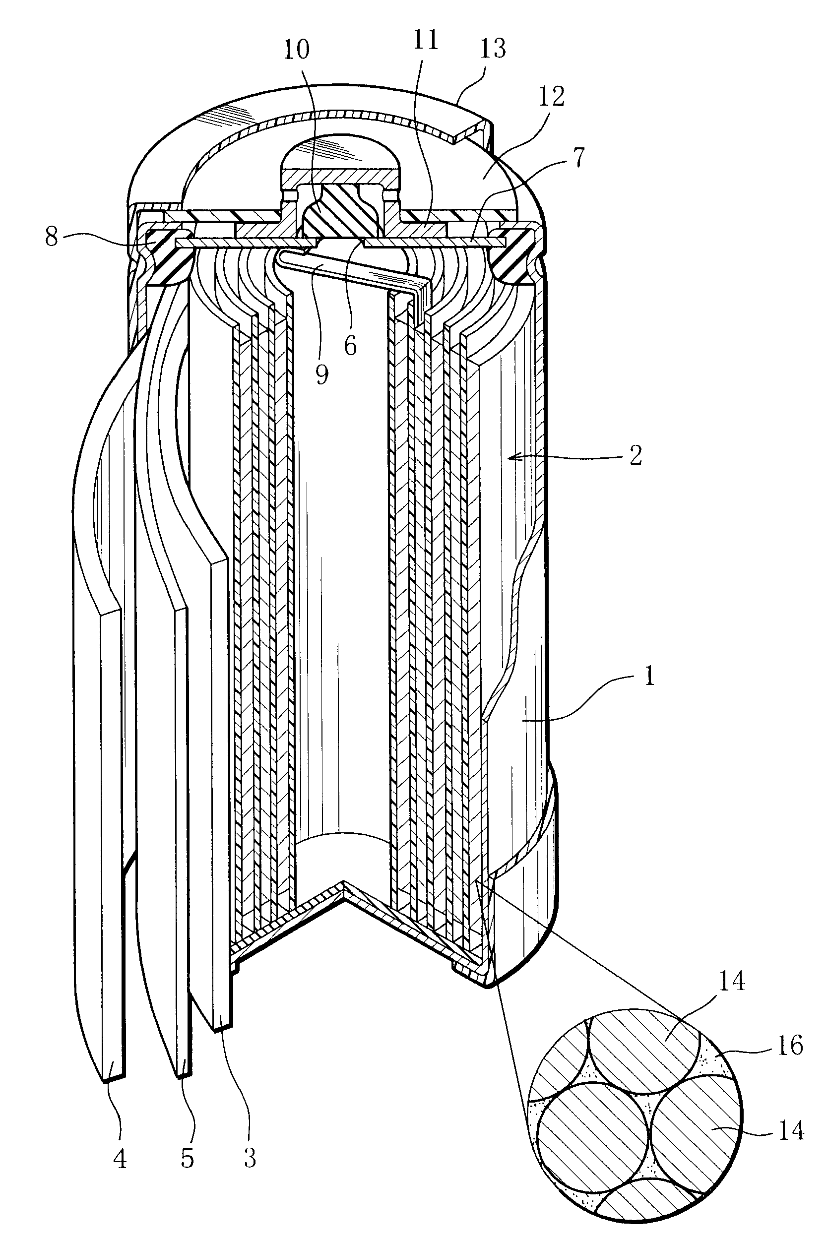 Alkaline storage cell