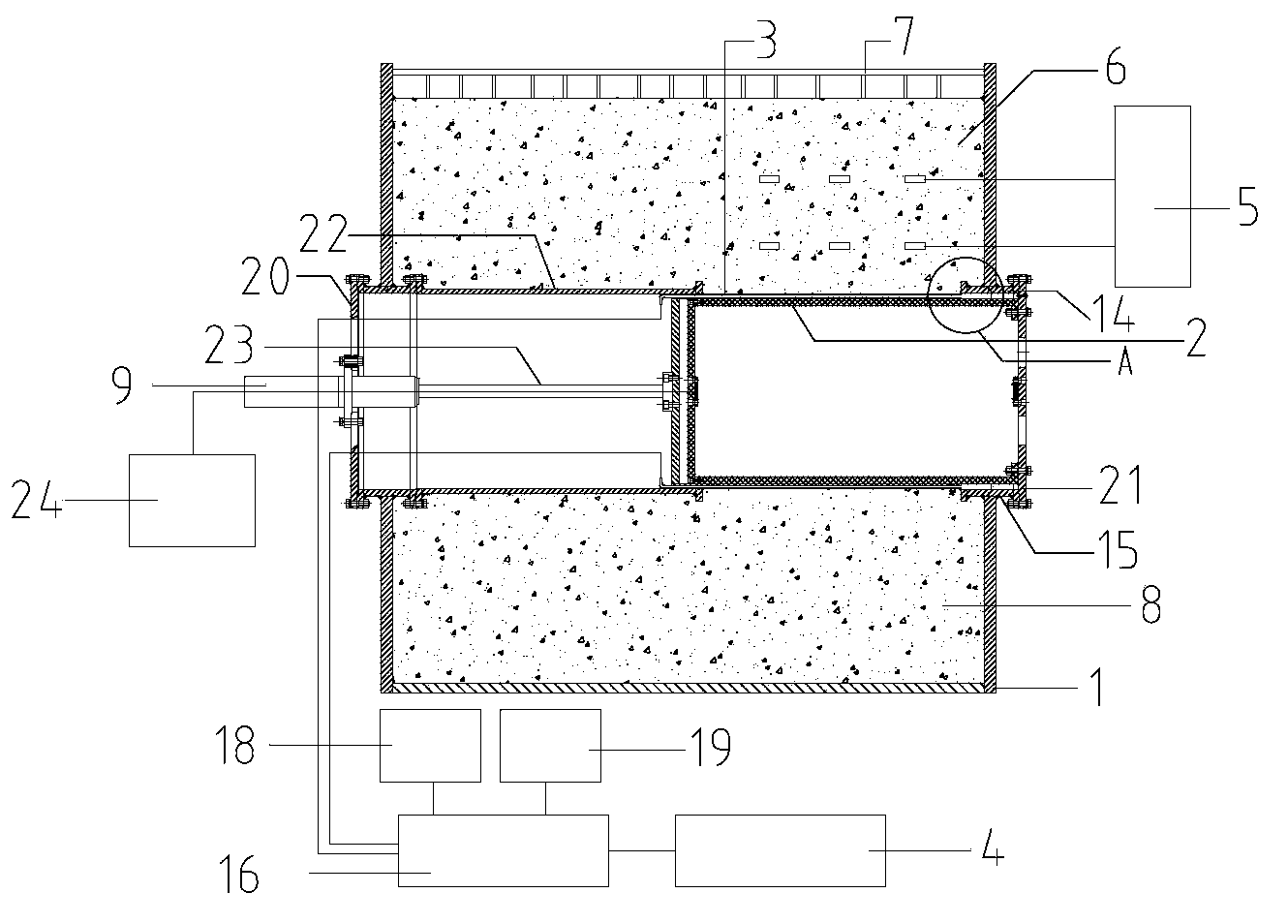 Simulating system used for shield tunnel synchronous grouting test and test method thereof