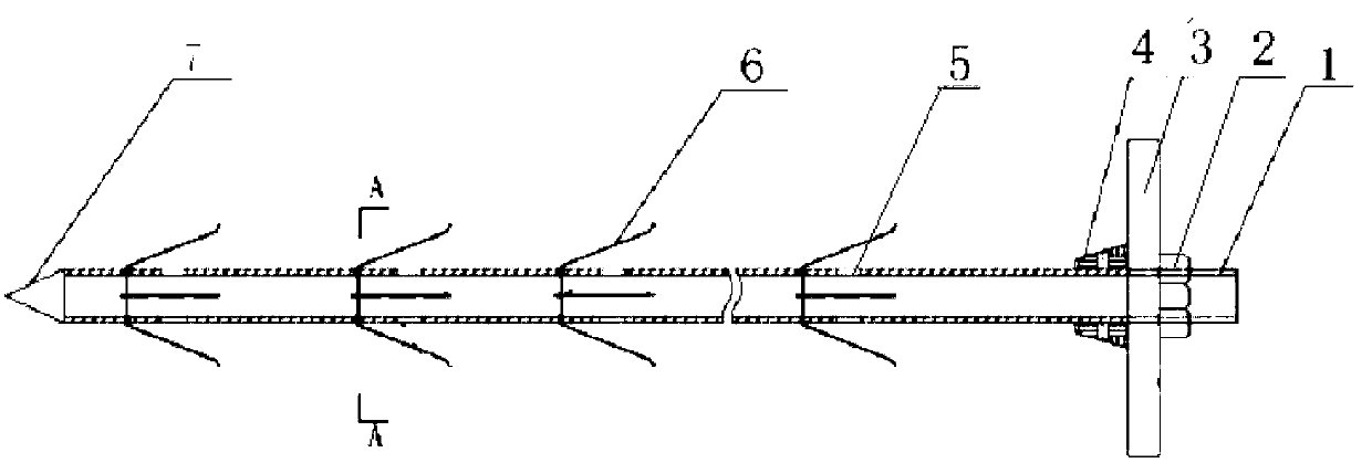 Detent-type soil anchor rod and application thereof