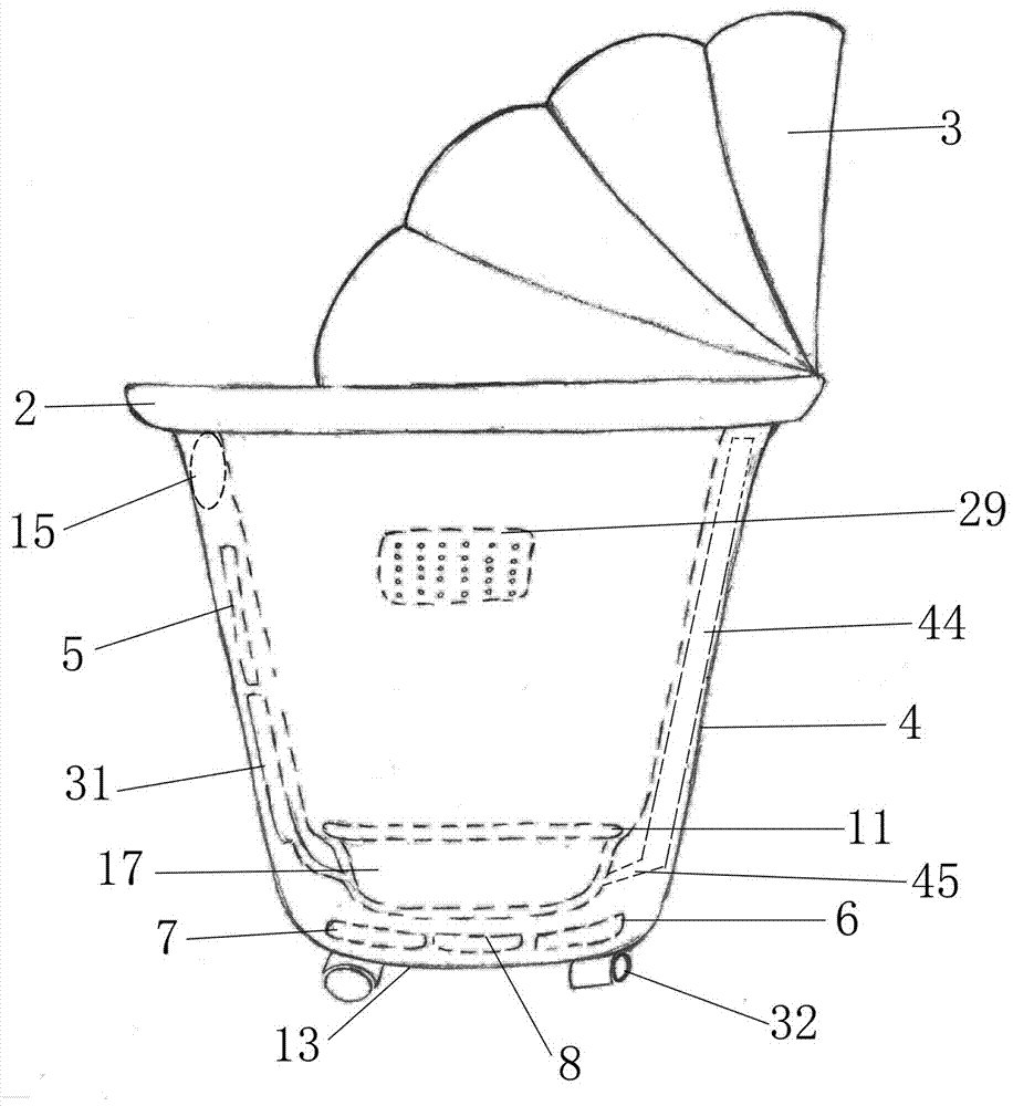 Traditional Chinese medicine fumigation and washing device for lower limb joints and using method thereof