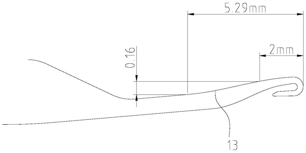 Warp knitting machine needle piece