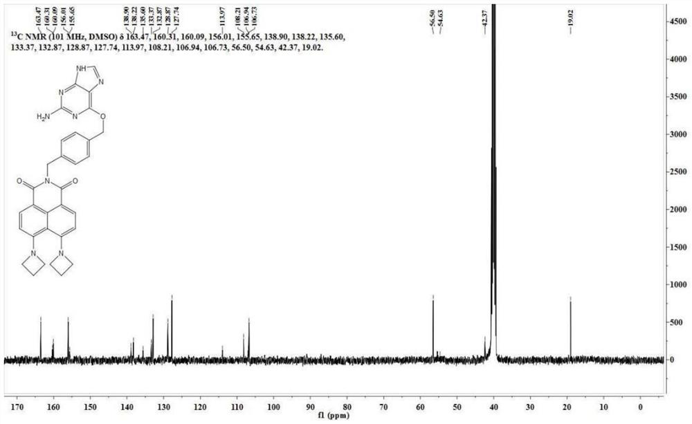 A kind of wash-free snap-tag probe excited by 488nm and preparation method thereof