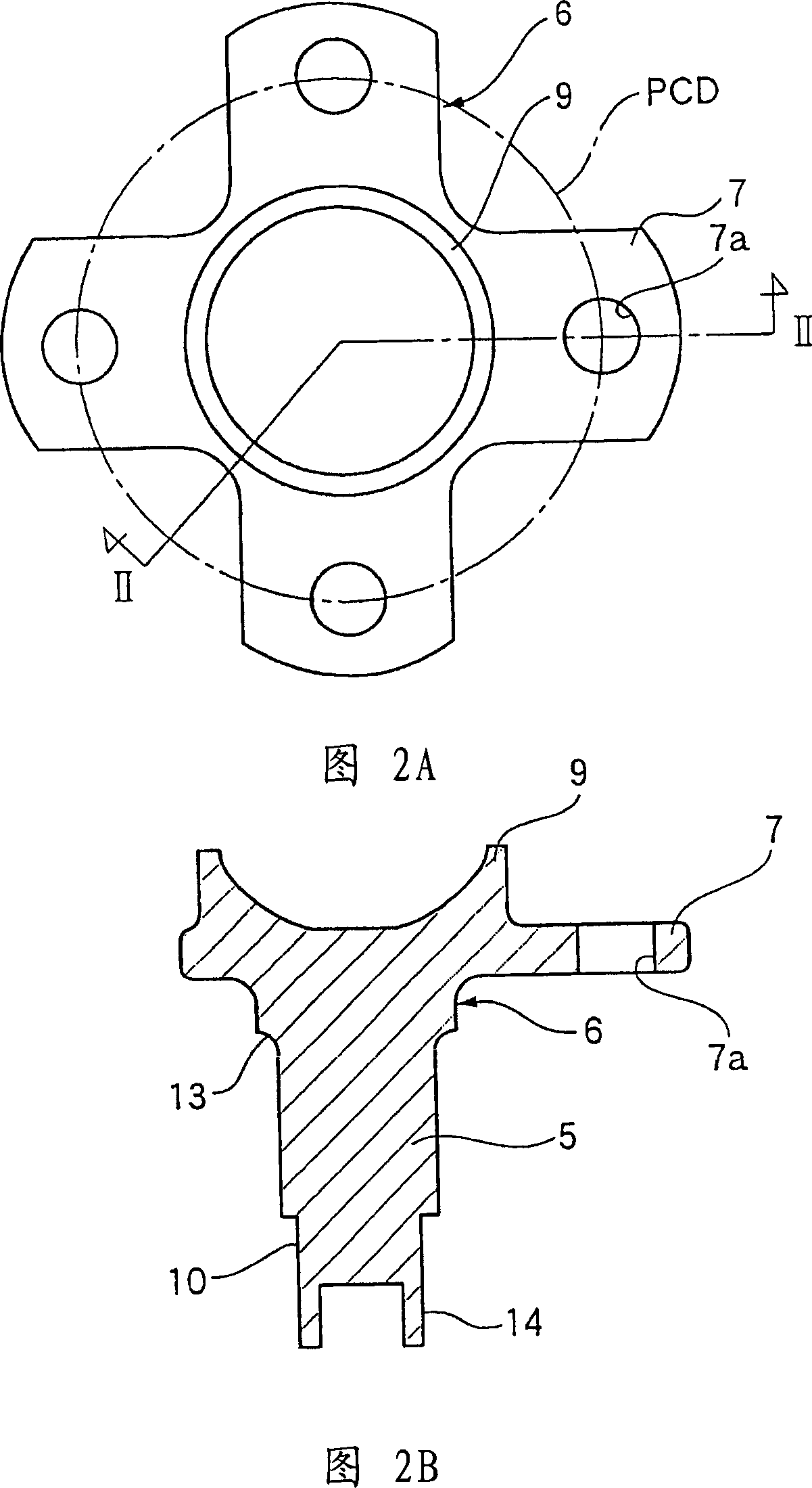 Hub unit with wheel support and bearing ring, and method of manufacturing the hub unit