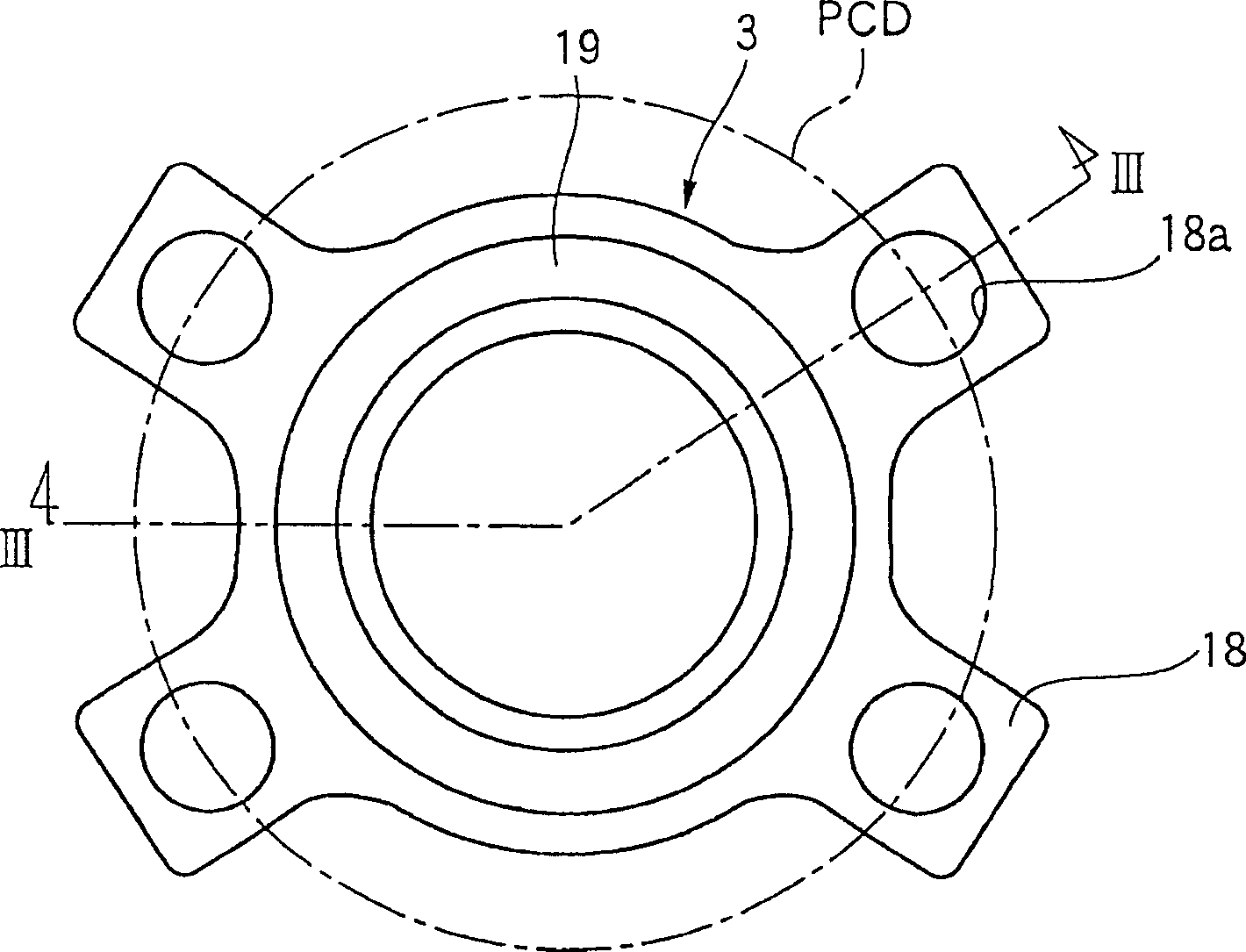 Hub unit with wheel support and bearing ring, and method of manufacturing the hub unit