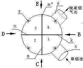 Multi-stage spray reaction tower