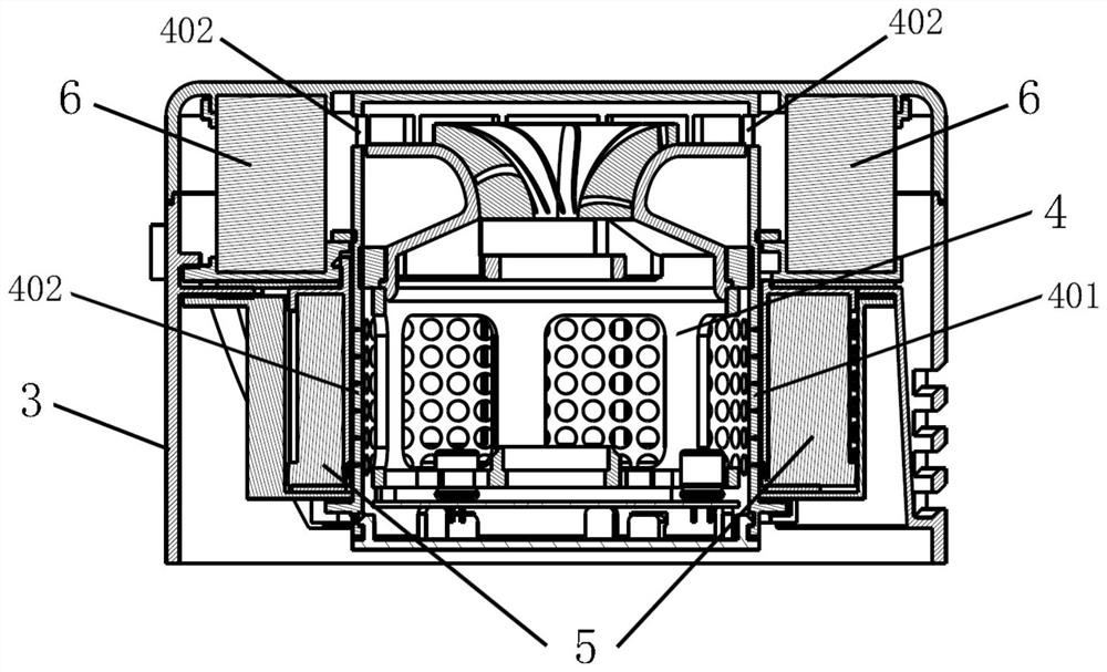 Dust collector air path assembly and cleaning equipment