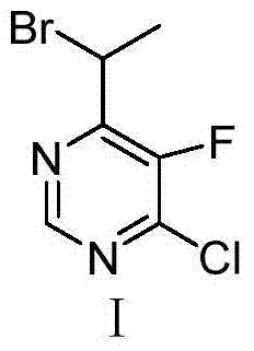 Method for synthesizing 4-(1-bromoethyl) -5-fluoro-6-chloropyrimidine
