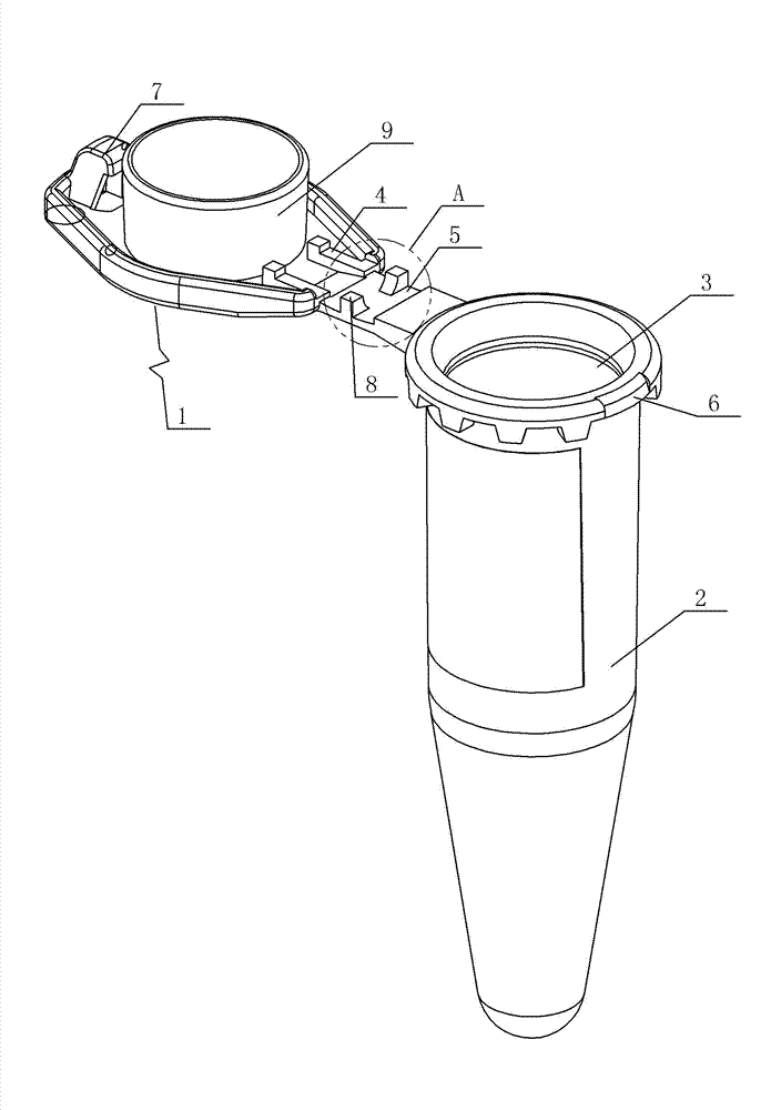 Automatic cover flipping structure of micro-centrifugal tube