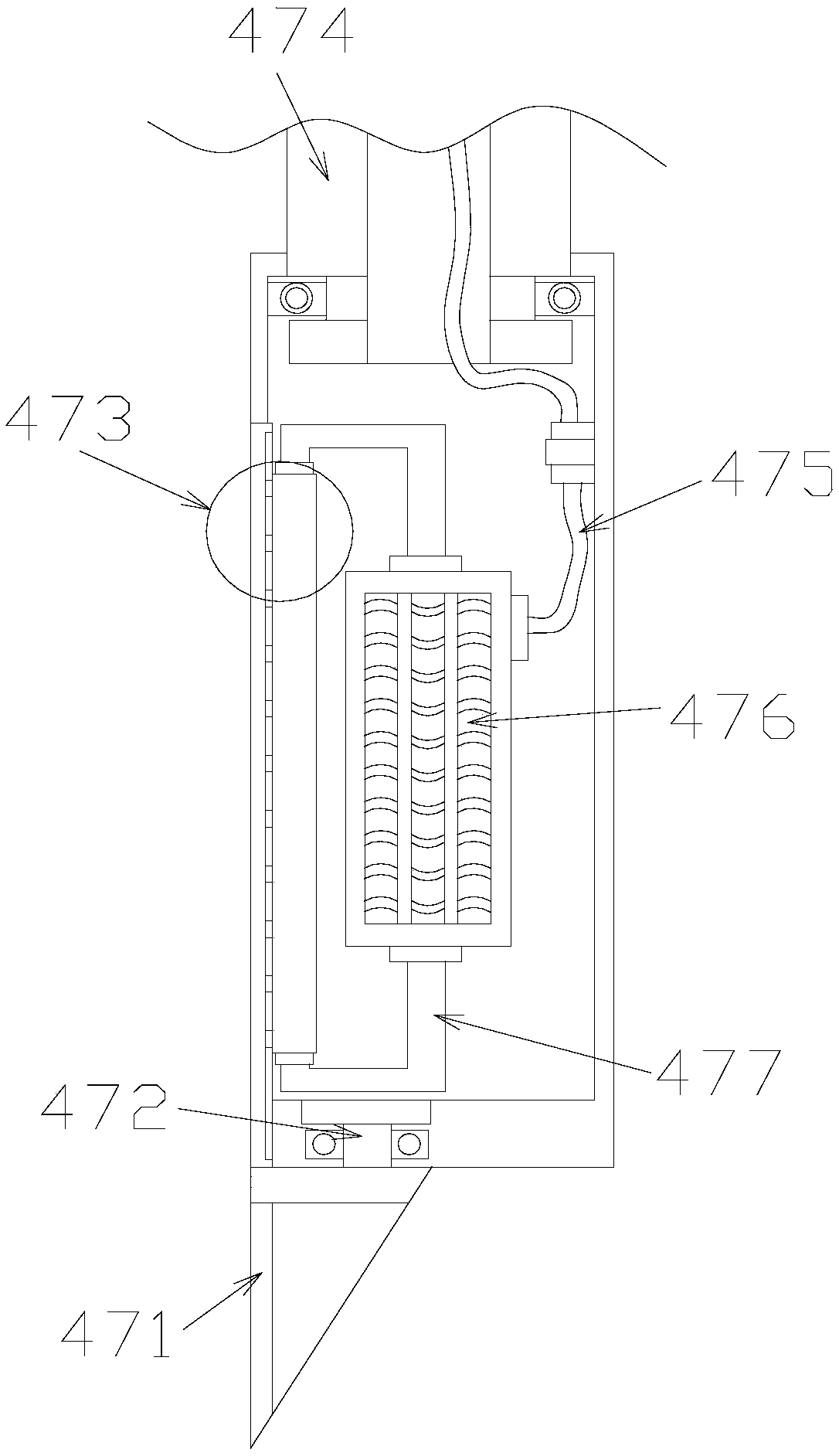Fabric cutting device capable of preventing scattering of weaved watchband and difficult in machining process