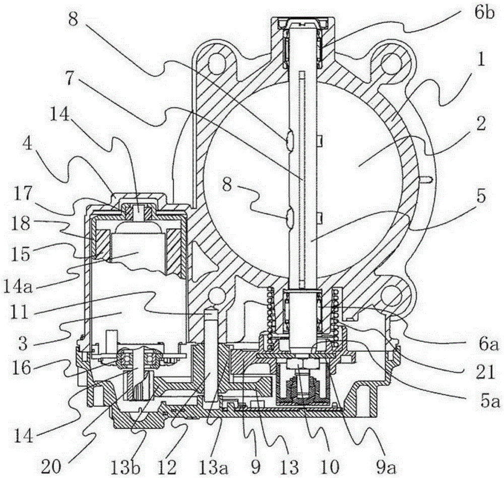 Electric air flow control device for internal combustion engines