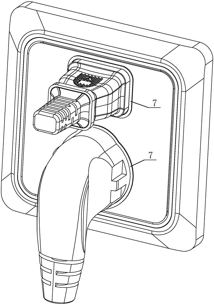 Loop-lighting safety socket and plug component