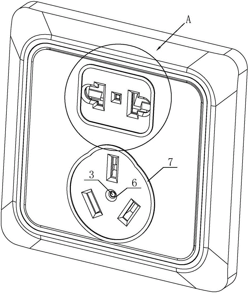 Loop-lighting safety socket and plug component