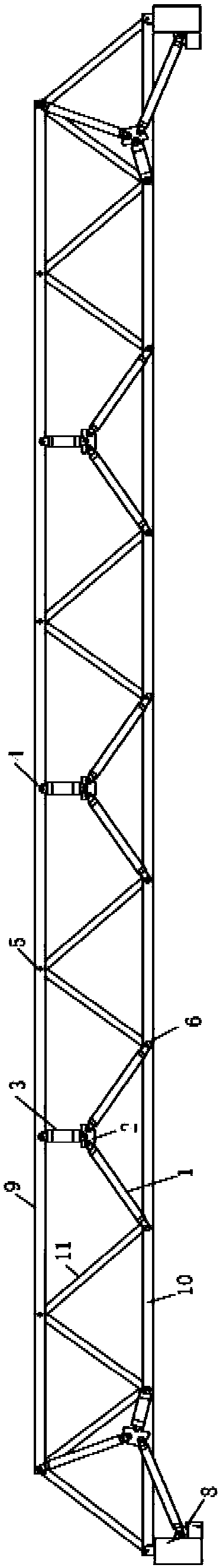 Fabricated-type truss structure comprising elbow-joint-type multi-dimensional vibration reduction rod piece