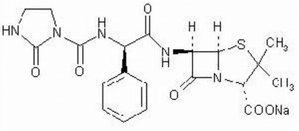 Azlocillin sodium drug composition and preparation method thereof