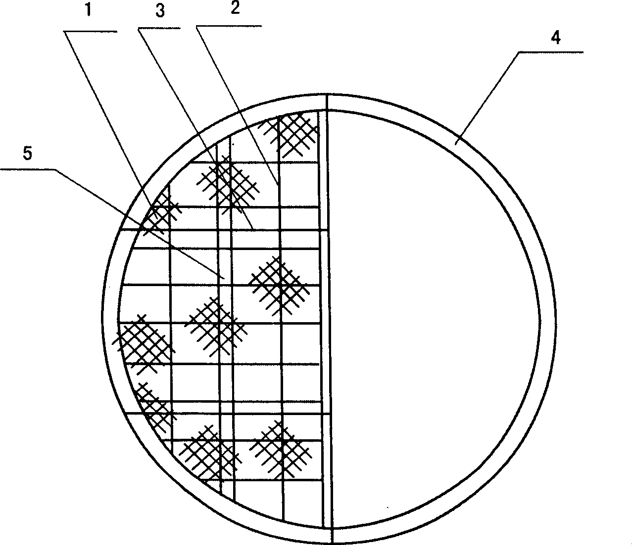 Plastic ripple silk net scum skimmer and the manufacturing method thereof