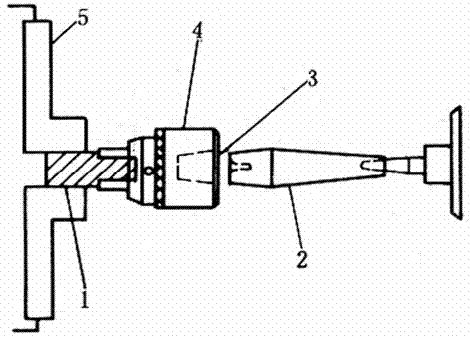 Drilling chuck correcting method