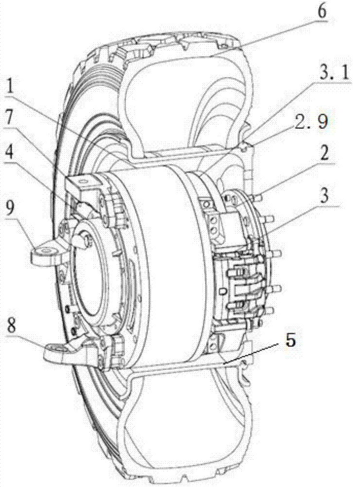 Integrated hub motor driving unit