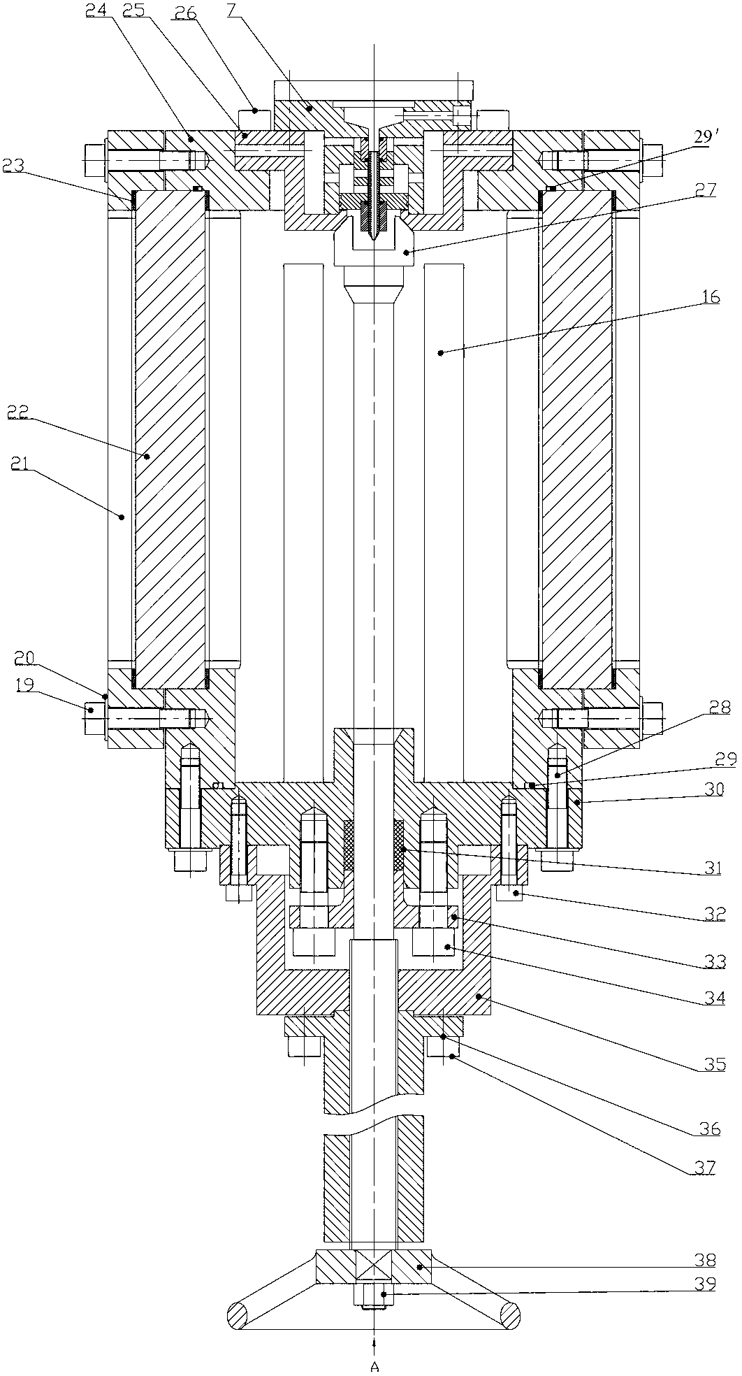 High-temperature and high-pressure single-drop evaporating and burning device