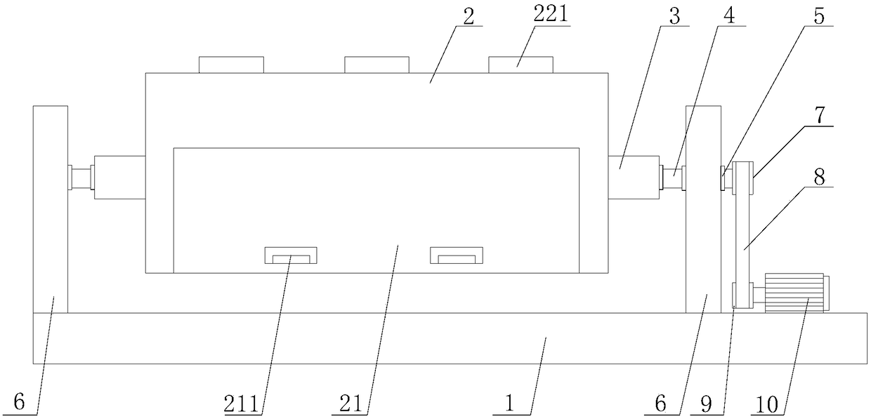 Hot air drying device for vegetable product manufacturing