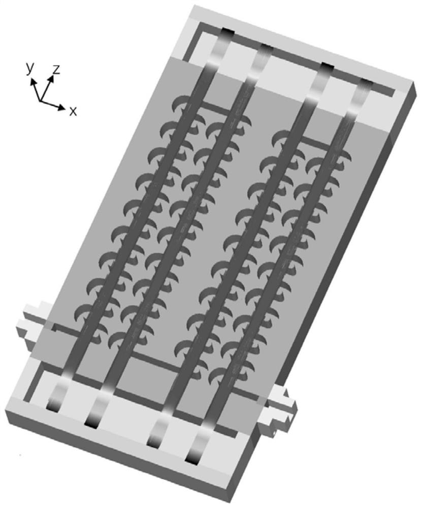 Bidirectional multi-beam traveling wave cascade amplifier based on cold cathode